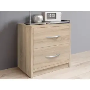 Nočný stolík s 2 zásuvkami Pepe, dub sonoma% vyobraziť