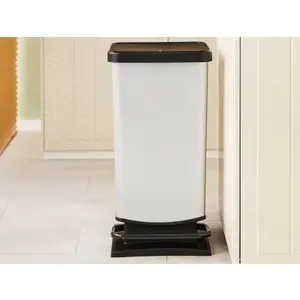 Odpadkový kôš Paso 40 l, strieborný% vyobraziť
