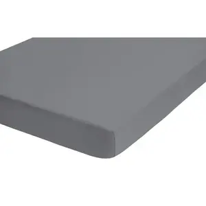 Napínacie prestieradlo Jersey Castell 140x200 cm, strieborné% vyobraziť