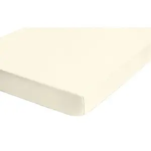 Napínacie prestieradlo Jersey Castell 180x200 cm, krémové% vyobraziť