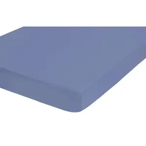Napínacie prestieradlo Jersey Castell 180x200 cm, modré% vyobraziť