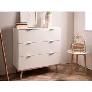 Komoda s 3 zásuvkami Göteborg, biela/dub sonoma% vyobraziť