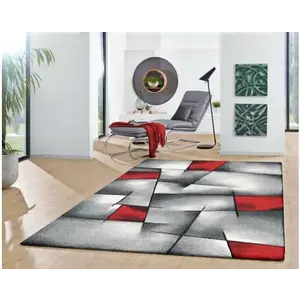 Koberec Brilliance 120x170 cm, šedo-červený% vyobraziť