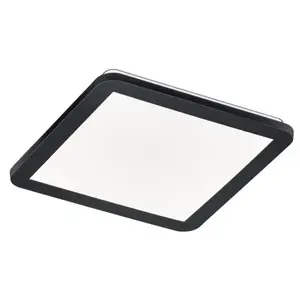 Stropné LED osvetlenie Camillus 30x30 cm, štvorcové, čierne% vyobraziť