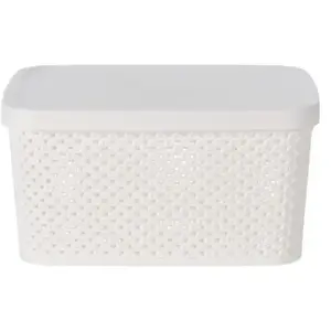 Úložný box s vekom Diamond 3, 5 l, čierny/biely% vyobraziť