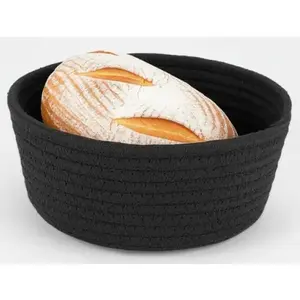 Košík na chlieb LifeStyle 22 cm, čierna bavlna% vyobraziť