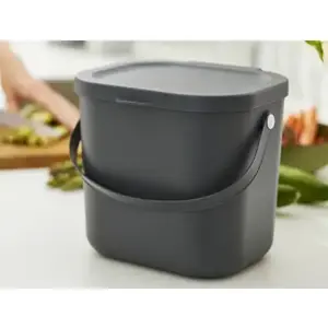 Odpadkový kôš Albula 6 l, antracitový% vyobraziť