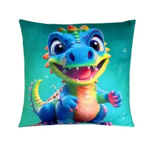 Detský dekoračný vankúš Phantasy Dino, 35x35 cm% vyobraziť