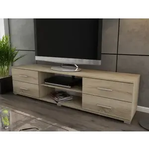 Široký TV stolík Oskar TV, dub sonoma, šírka 180 cm% vyobraziť