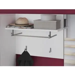 Predsieňový šatníkový panel Linus, biely% vyobraziť