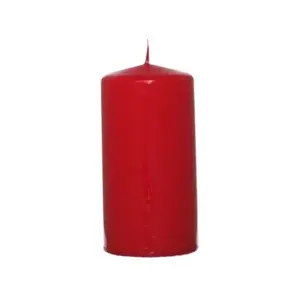 Valcová sviečka červená, 12 cm% vyobraziť