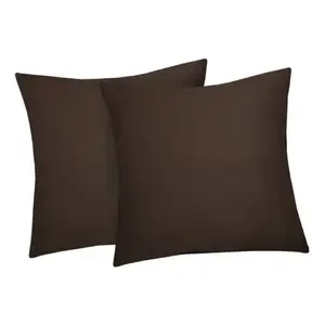 Obliečka na vankúš (2 ks) Satin 40x40 cm, hnedý% vyobraziť
