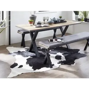 Imitácia kravskej kože čiernobiela, 120x150 cm% vyobraziť