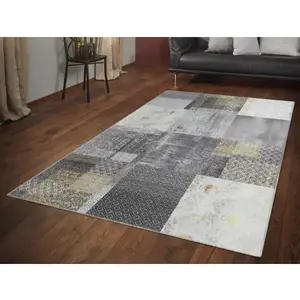 Koberec Edessa 160x230 cm, šedo-zlatý, vintage% vyobraziť