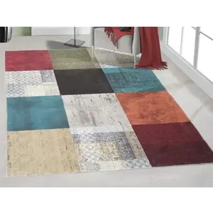Koberec Edessa 160x230 cm, farebný vintage patchwork% vyobraziť