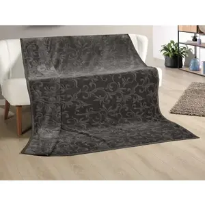 Deka Ornament XXL 180x220 cm, antracitová% vyobraziť