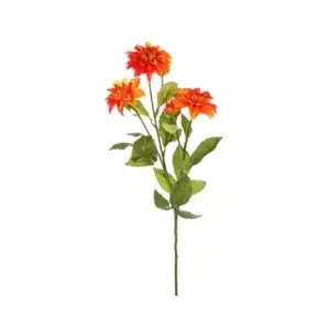 Umelá kvetina Georgína 75 cm, oranžová% vyobraziť