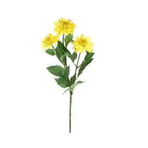 Umelá kvetina Georgína 75 cm, žltá% vyobraziť