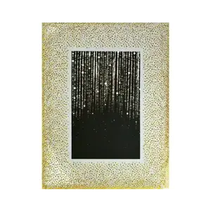 Fotorámik sklenený 10x15 cm, zlaté trblietavé bodky% vyobraziť
