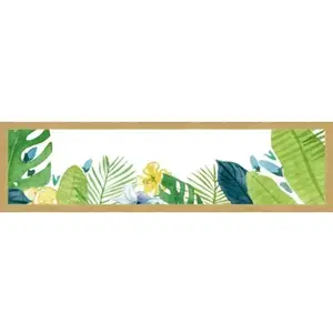 Obraz v drevenom ráme Nordic listy, 60x15 cm% vyobraziť