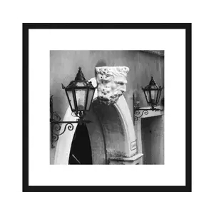 Rámovaný obraz Lampy 40x40 cm, čiernobiely% vyobraziť