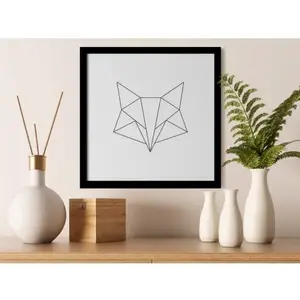 Rámovaný obraz Geometrická líška, 30x30 cm% vyobraziť