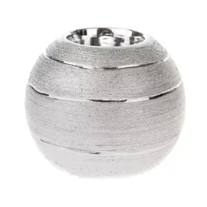 Svietnik 10 cm, strieborný% vyobraziť