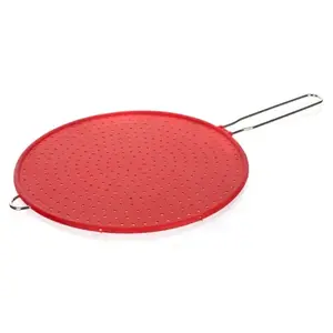 Ochranné sito na panvicu Culinaria 28 cm, červené, silikon% vyobraziť