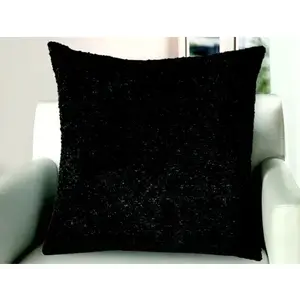 Dekoračný vankúš Bouclé 45x45 cm, antracitová% vyobraziť