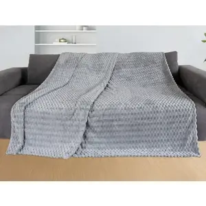 Deka Cashmere touch Big Dots 220x240 cm, strieborná% vyobraziť