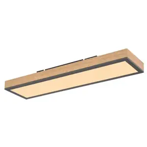 Stropní LED osvetlenie Doro 60 cm, drevený vzhľad% vyobraziť