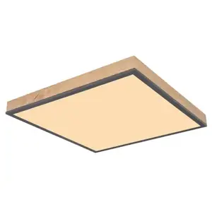Stropné LED osvetlenie Doro 45x45 cm, drevený vzhľad% vyobraziť