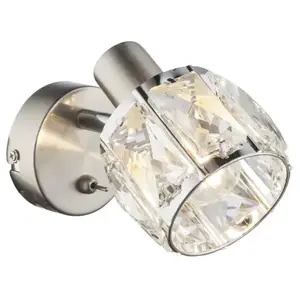 Nástenná lampa Kris, sklenený krištáľ% vyobraziť