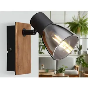 Nástenná lampa Claude, čierna% vyobraziť