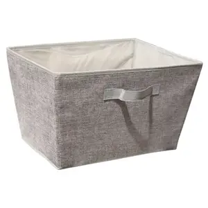 Úložný box 30x30x30 cm, svetlo šedý textil% vyobraziť