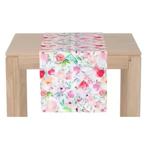 Behúň na stôl Akvarel kvety, 150x40 cm% vyobraziť