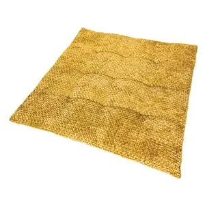 Podsedák na stoličky Chenille Cross 40x40 cm, žltý% vyobraziť