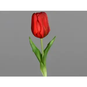 Umelá kvetina Tulipán 20 cm, červená% vyobraziť