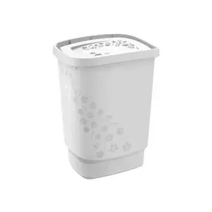 Kôš na bielizeň Flowers 55 l, biely% vyobraziť
