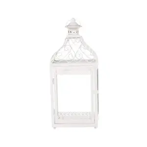 Kovový lampáš Mirja 50 cm, biela antik% vyobraziť