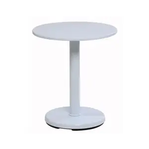 Okrúhly odkladací stolík Henrik, 42 cm, lesklý biely% vyobraziť