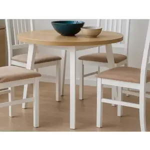 Okrúhly jedálenský stôl Norveg 100 cm, dub artisan/biely% vyobraziť