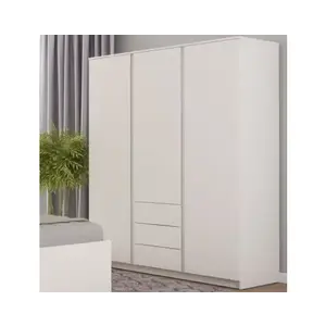 Šatníková skriňa Carlos, biela, 152 cm% vyobraziť