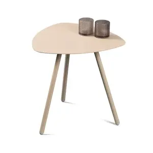 Stolík Mira, priemer 50 cm, béžový% vyobraziť