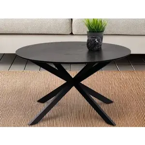 Okrúhly konferenčný stolík Paul, 48 cm, černý jasan% vyobraziť