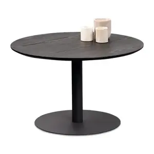 Okrúhly konferenčný stolík Ida, 60 cm, čierny jaseň% vyobraziť