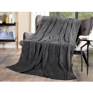 Flanelová deka Cashmere Dots 150x200 cm, antracitová% vyobraziť