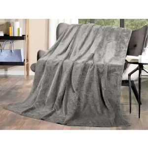 Flanelová deka Cashmere Dots 220x240 cm, šedá% vyobraziť