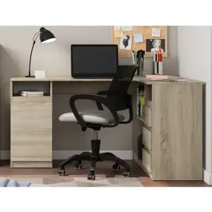 Rohový písací stôl Carlos, dub sonoma% vyobraziť
