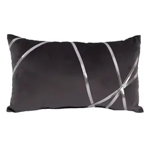 Dekoračný vankúš Vanessa 30x50 cm, antracitový% vyobraziť
